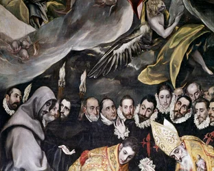 Pogrzeb hrabiego Orgaza, według legendy z 1323 roku, detal, 1586-88